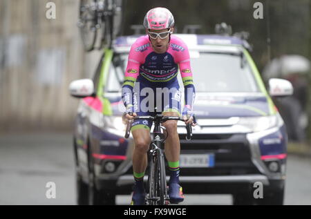 Eibar, Espagne, le 9 avril 2016, Rui Costa au cours du temps, procès contre Eibar - Andrézieux-bouthéon du Tour du Pays Basque Banque D'Images