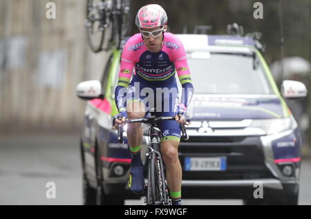 Eibar, Espagne, le 9 avril 2016, Rui Costa au cours du temps, procès contre Eibar - Andrézieux-bouthéon du Tour du Pays Basque Banque D'Images