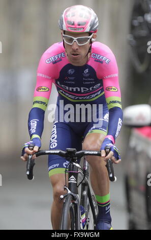 Eibar, Espagne, le 9 avril 2016, Rui Costa au cours du temps, procès contre Eibar - Andrézieux-bouthéon du Tour du Pays Basque Banque D'Images