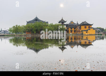 Temple dans la ville de Suzhou City jinxi Banque D'Images