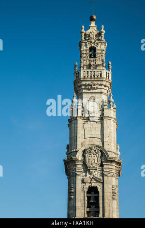 Torre dos Clerigos à Porto, Portugal. Banque D'Images