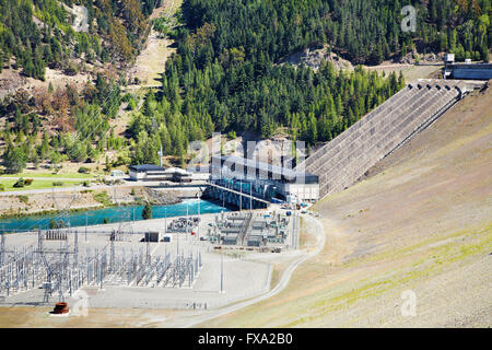 Barrage hydroélectrique du lac Benmore, île du Sud Nouvelle-Zélande Banque D'Images