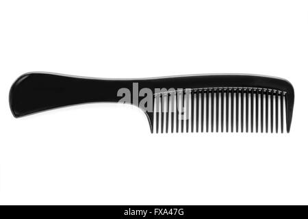 Close up of black comb isolé sur fond blanc Banque D'Images