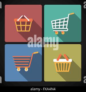 Des paniers et des paniers de Internet Illustration de Vecteur