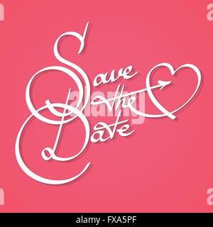 Enregistrer la date de la calligraphie Illustration de Vecteur