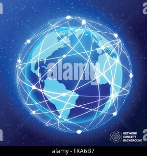 Globe réseau concept Illustration de Vecteur