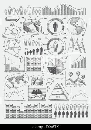 Schémas croquis infographie Illustration de Vecteur