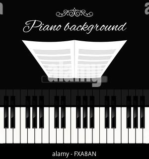 Clavier de piano contexte Illustration de Vecteur