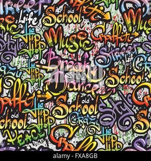 Mot Graffiti motif transparent Illustration de Vecteur