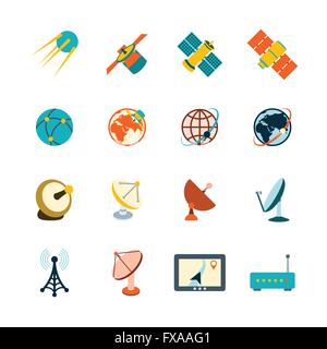 Chaînes icons set Illustration de Vecteur