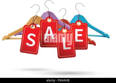 Étiquettes vente cintre Illustration de Vecteur