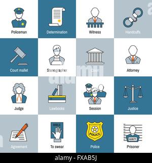 L'icône de la ligne plate Illustration de Vecteur