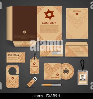 La conception d'identité de l'entreprise Illustration de Vecteur