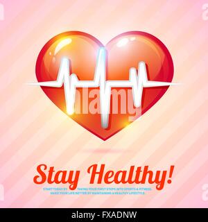 Arrière-plan de vie sain Illustration de Vecteur
