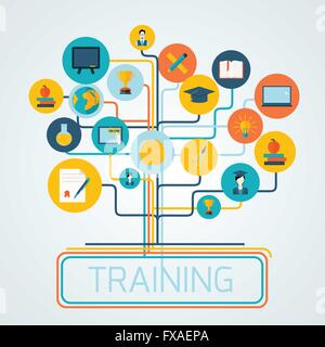 L'éducation tree concept Illustration de Vecteur