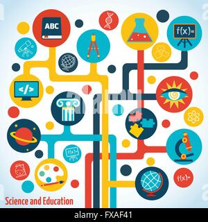 Arbre de la science des infographies Illustration de Vecteur
