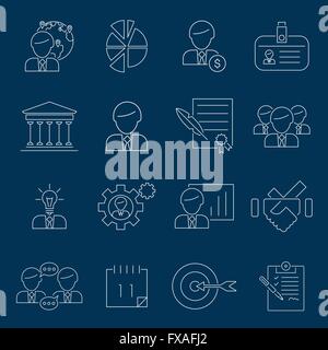 La gestion d'icônes contours Illustration de Vecteur