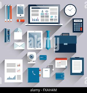 Définir les éléments d'affaires Illustration de Vecteur