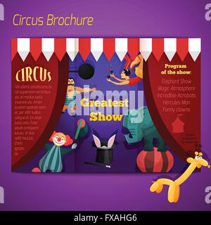 Brochure performance cirque Illustration de Vecteur
