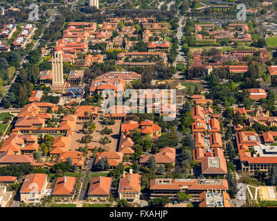 Campus de l'université Stanford University avec Hoover Tower, Palo Alto, Californie, Silicon Valley, Californie, USA Banque D'Images