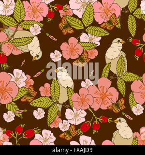 Modèle sans couture fleurs Illustration de Vecteur