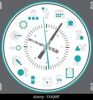 La gestion du temps réveil Illustration de Vecteur