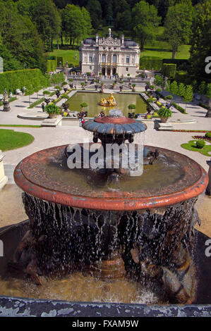 Linderhof, château de Linderhof, château de Linderhof, Schloss Linderhof, Upper Bavaria, Bavaria, Germany, Europe Banque D'Images