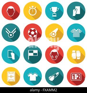Icônes de soccer White Illustration de Vecteur