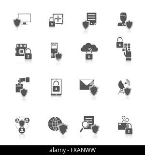 L'icône de sécurité de l'information Illustration de Vecteur
