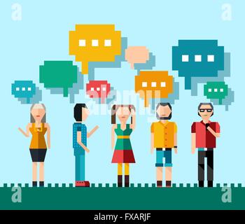 Concept Social Illustration de Vecteur