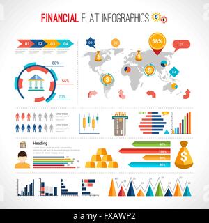 Finances télévision infographie Illustration de Vecteur