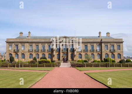 County Hall Bâtiments et Sheriff Court à partir de la Place de Saint-Germain-En-Laye, Ayr, Ayrshire du Sud, Strathclyde, Écosse, Royaume-Uni Banque D'Images