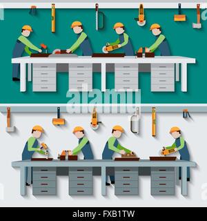 Atelier menuiserie Illustration Illustration de Vecteur