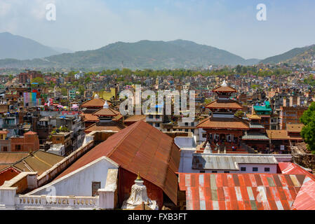 Vu de la ville de Katmandou Durbar Square de Katmandou au Népal le 5 avril 2015 Banque D'Images