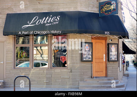 Un pub historique de Chicago's Bucktown quartier était salle voûtée de l'importance dans la série télé "Chicago Fire." Chicago, Illinois, USA. Banque D'Images