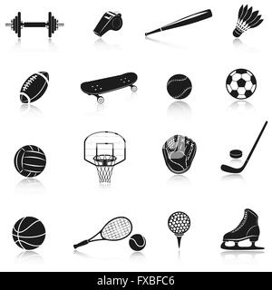 Jeu d'équipement de sport Illustration de Vecteur