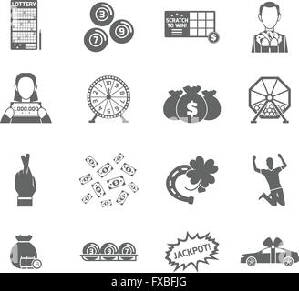 Lottery Icon Set Illustration de Vecteur