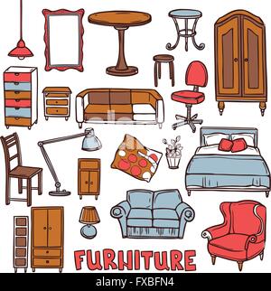 Mobilier d'accueil Illustration de Vecteur