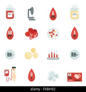 Icônes des donneurs de sang Télévision Illustration de Vecteur