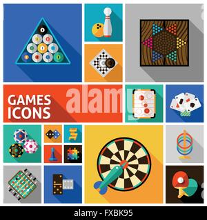 Jeu d’icônes de jeux Illustration de Vecteur