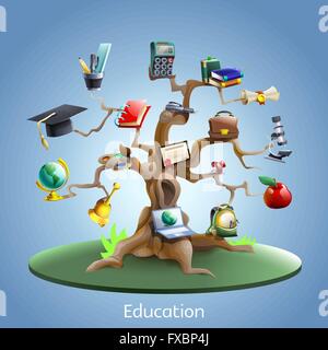 L'éducation tree concept Illustration de Vecteur