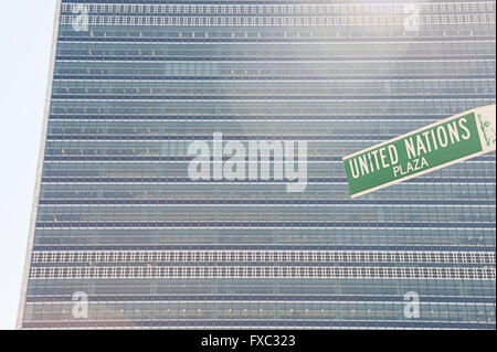 New York, USA. 13 avr, 2016. Le siège de l'Organisation des Nations Unies à New York, États-Unis © Anna Sergeeva/ZUMA/Alamy Fil Live News Banque D'Images