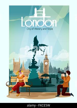Illustration de l'affiche de Londres Illustration de Vecteur