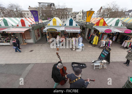 Musiciens de jazz à Norwich, Norfolk, marché de l'Angleterre, Royaume-Uni Banque D'Images