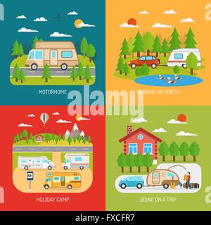 Concept-car Icons Set Illustration de Vecteur