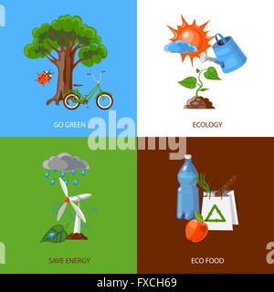 Concept design écologie Illustration de Vecteur