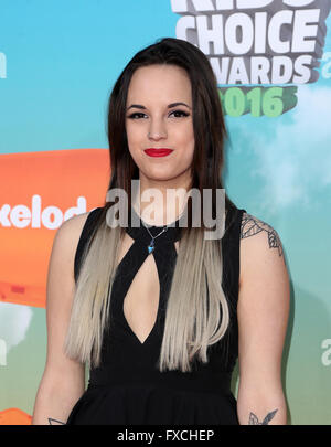 Nickelodeon Kids' Choice Awards 2016 - Arrivées comprend : AshleyMariee Où : Inglewood, California, United States Quand : 12 Mars 2016 Banque D'Images