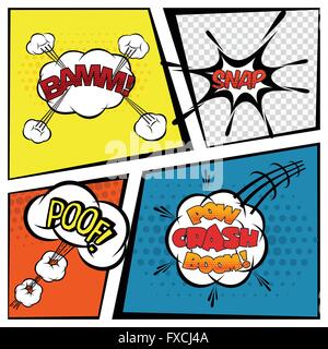 Bulles de bande dessinée Illustration de Vecteur