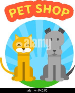 Logo de l’animalerie Illustration de Vecteur