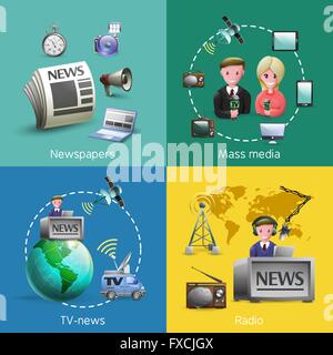 Médias Images 2x2 Illustration de Vecteur